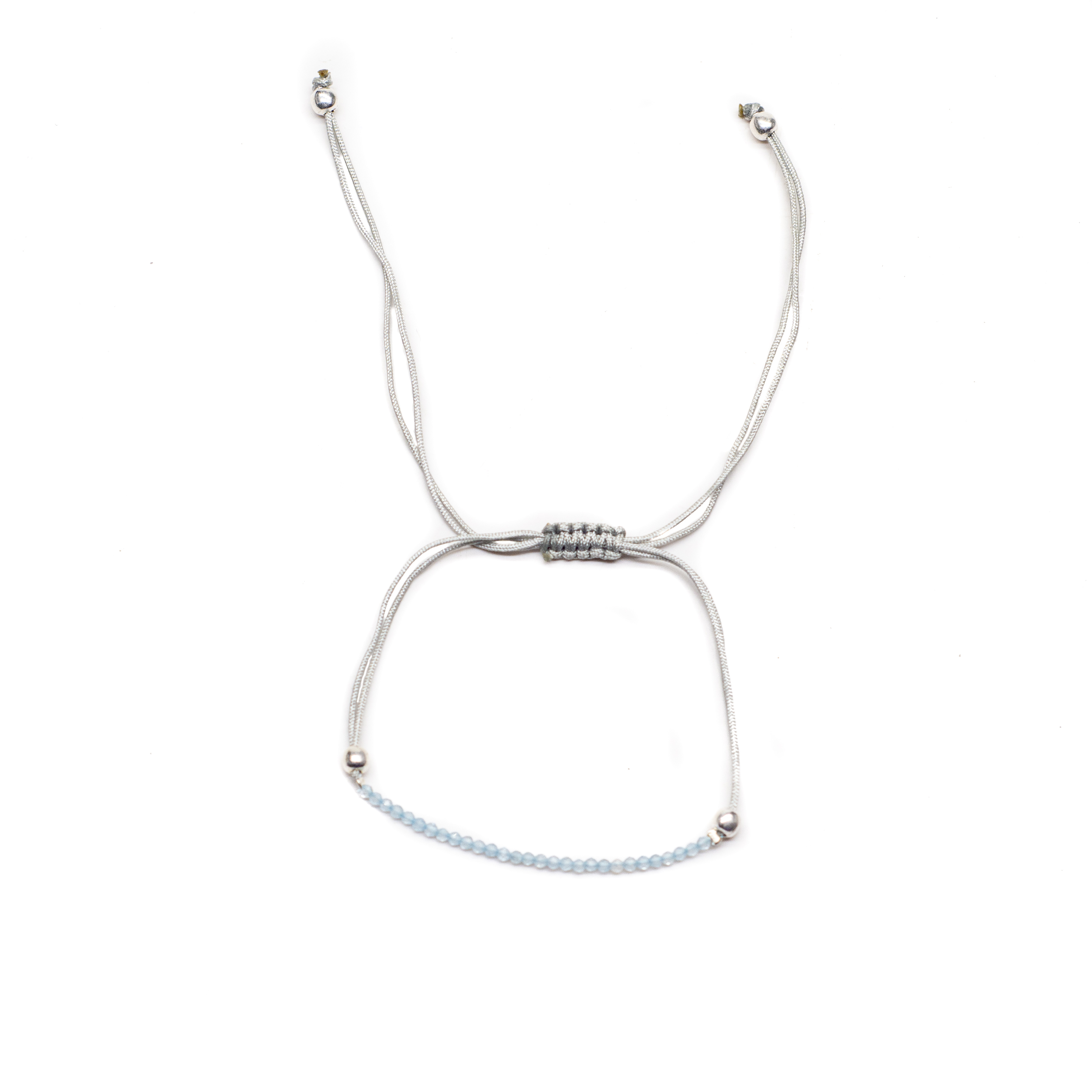 Pulsera macrame topacio azul